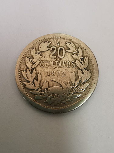 Moneda Chilena 20 Centavos 1922