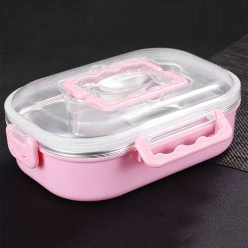 De Caja De Bento Del Almuerzo Del Acero Inoxidable, Comida