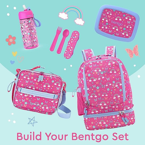Bentgo Kids Prints Mochila Y Lonchera Escolar 2en1 Arcoiris
