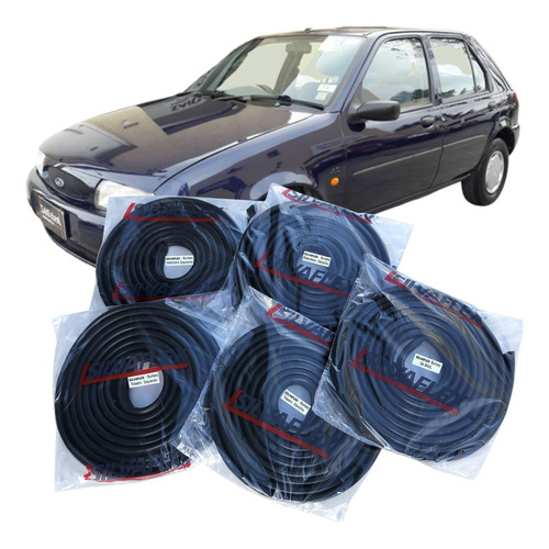 Burletes Para Las 4 Puertas Y Baul Ford Fiesta 1996 Al 1999 (5 Burletes) +regalo! Silvaflex