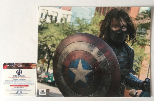 Autografo De Sebastian Stan Bucky Soldado Del Invierno Certi (Usado)