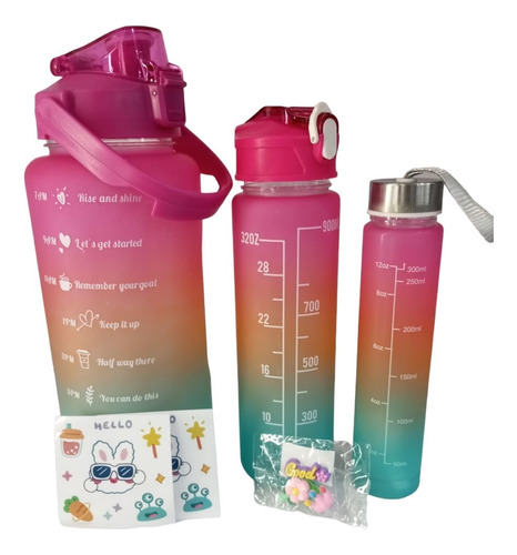 Botella De Agua Motivacional 2 Litros Cooler Termo Lpk