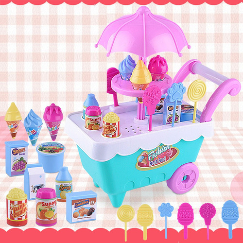Carrito De Comida Para Niños, Helado De Frutas, Caramelos Y
