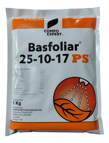 Fertilizante Soluble Basfoliar 25 - 10 - 17 Sp