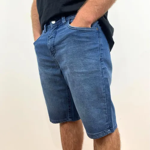 Bermuda jeans colorida masculina sales