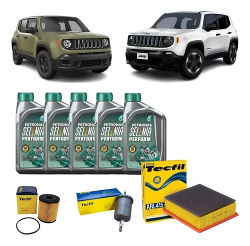 Kit Troca De Oleo Jeep Renegade 1.8 Flex - 5w30 Petronas | Parcelamento ...