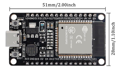 Tarjeta Desarrollo Esp32 Conector Usb C Wifi Bluetooth 4.2