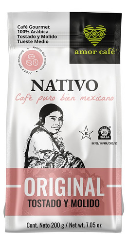 Café Tostado Y Molido Amor Café Nativo Original 200g