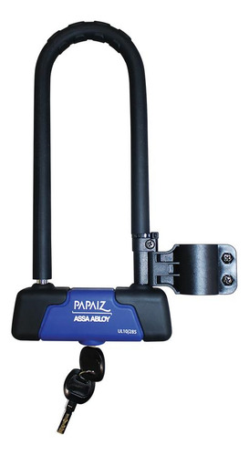 Trava U-lock Para Moto E Bike + Cabo 1,2m Papaiz
