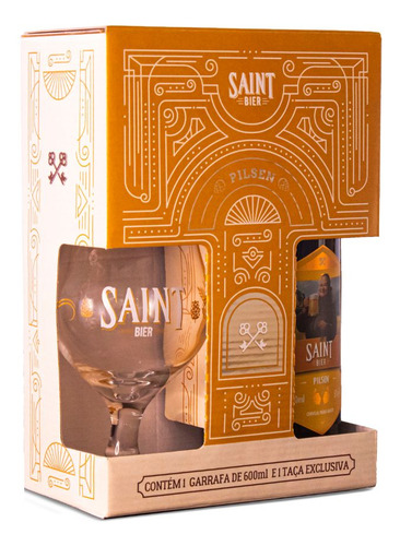 Kit Cerveja Saint Bier Pilsen Malte Saborosa+taça Exclusiva