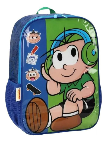 Mochila Turma Da Mônica Verde Maxlog - 41x30x14cm - 17,5l