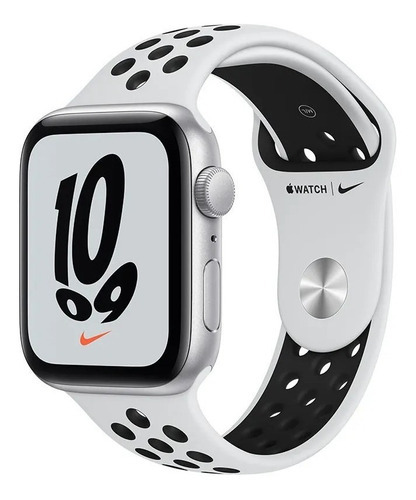 Apple Watch Nike SE (GPS, 44mm) - Pulseira esportiva Nike Cinza/Preto