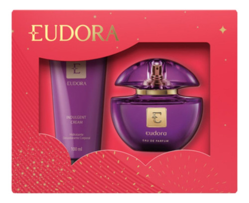 Kit Perfume Roxinho 35ml + Hidratante Indulgent 100ml Presente Eudora