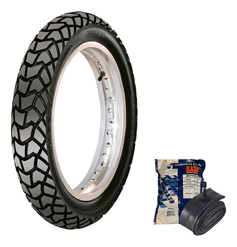 Kit Pneu Novo Viper 90/90-19 (d) + Camara Gulfair 90/90-19
