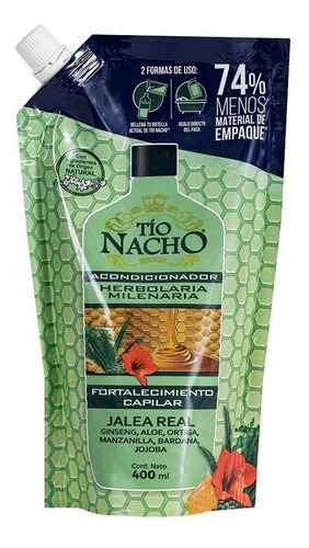 Tio Nacho Acondicionador Herbolaria Milenaria Doy Pack 400ml