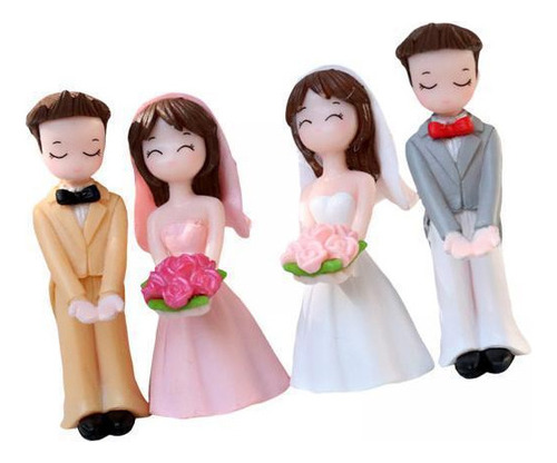 2 Adornos Para Tarta De Boda, Muñecos Para Tarta De Boda,
