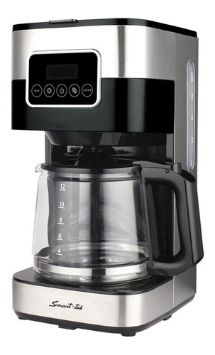 Cafetera Electrica Digital Smart-tek Cm320 Filtro Removible Color Negro