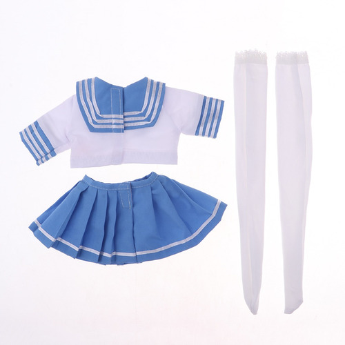 Hermosa Uniforme De Escuela Miniatura Para Muñeca Femenina