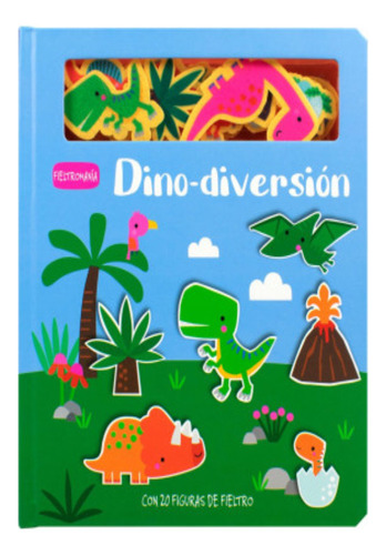 Fieltromanía. Dino-diversión / Pd. (con 20 Figuras De Fieltro), De Silver Dolphin. Editorial Silver Dolphin Infantil, Tapa Dura En Español, 1