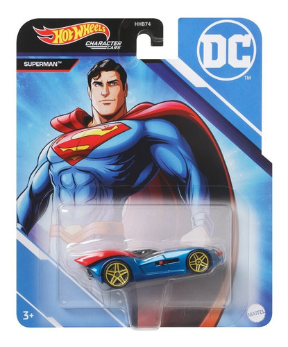 Imagen 1 de 2 de Superman Dc Comics Hot Wheels Auto Mattel Original