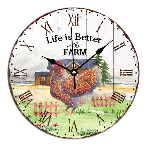 E Mejor Granja Gallo Reloj Arte Pvc Regalo Para Amante Pared