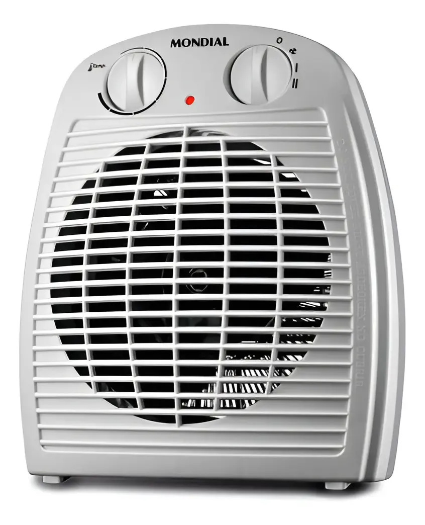 Aquecedor De Ambientes Ar Termoventilador Mondial A-08 1500w Cor Branco E Cinza