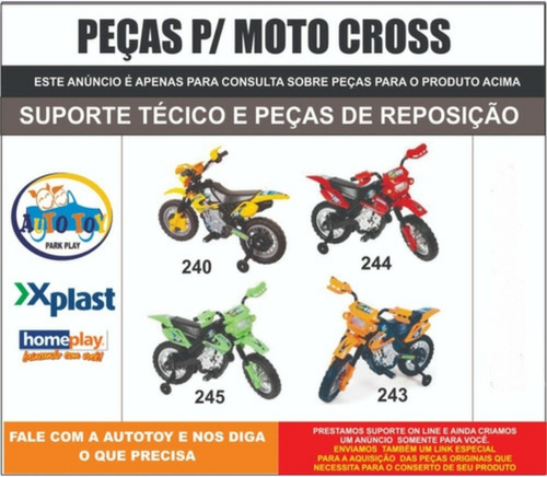 Moto Cross 6v  Homeplay - Peças De Reposição - Consulta