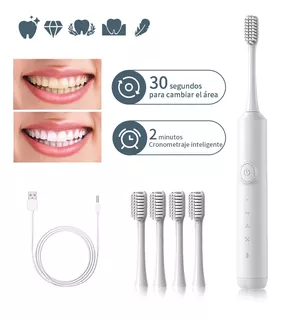 Cepillo Dental Electrico Oral Recargable Sónico +6 Cabezales