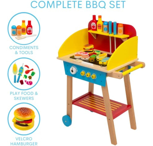 Cook 'n Grill - Juego De Barbacoa De Madera Para