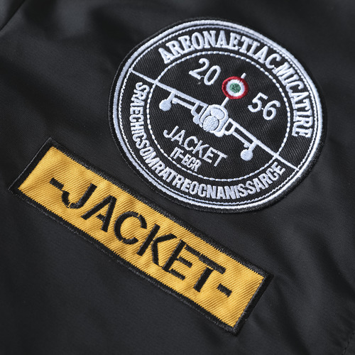 Chamarra Bomber De Ciclista Bordado Nylon Ajustada Hombre