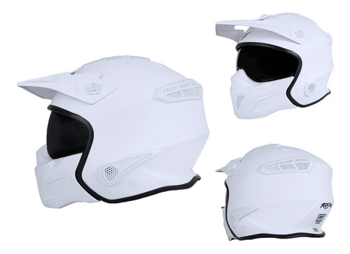 Casco Modular Kov Mascara Desmontable Y Lentes Rock-o Solido