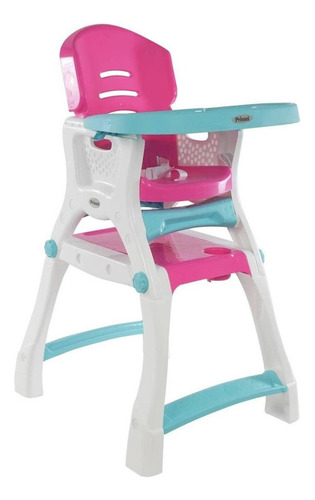 Silla Alta Prinsel Caddy 2 En 1 Rosa