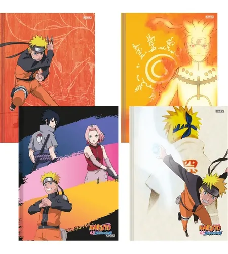 Caderno Brochura Grande CD 80 Folhas Naruto São Domingos