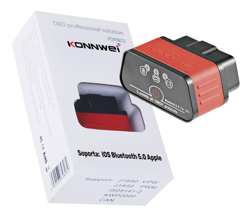 Escáner Automotriz Konnwei Kw903 Bluetooth 5.0 Apple iPhone