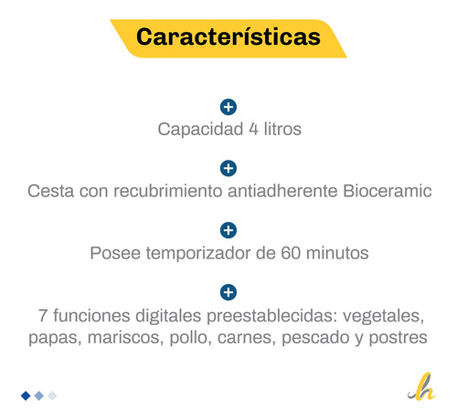 Imagen 2 de 5 de Freidora Eléctrica Oster Digital 7 Funciones Air Fryer 4 Lts