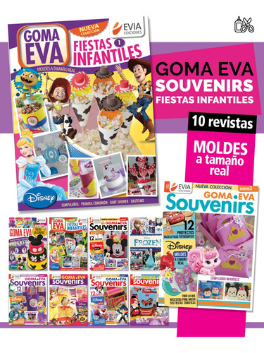 Pack Goma Eva Souvenirs Y Fiestas Infantiles 10 Revistas