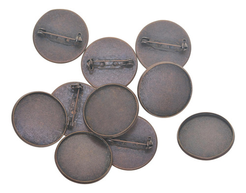 10 Broches De Broche Con Base De Disco Para Ramillete,