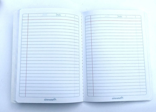 Cuaderno Francés Cosido Rayado C/100 Hojas Estrella Color Puede Variar
