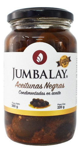 Aceitunas Negras Condimentadas En Aceite Jumbalay Condimentadas Aceite En Frasco Sin Tacc 360 g Pack X 6 u