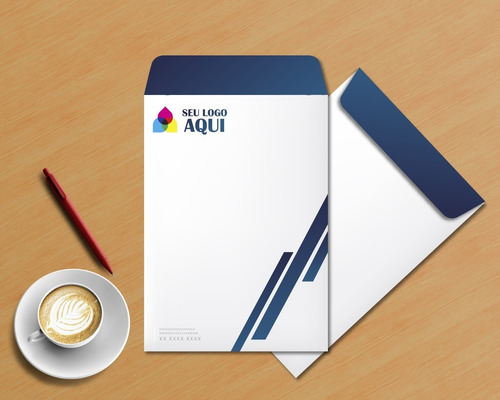 Envelope Personalizado Meio Saco A5 Offset 90g 19x25cm 1000u