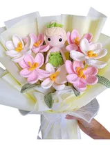 Comprar Ramo De Tulipanes Con Amigurumi Tinkerbell Tejido A Crochet