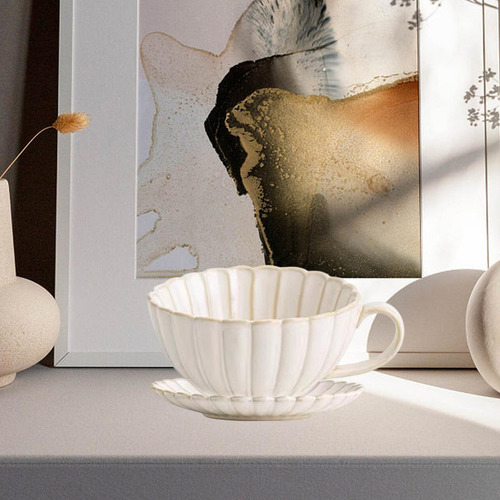 For Taza De Café Con Platillo Taza De Leche Decoración Del