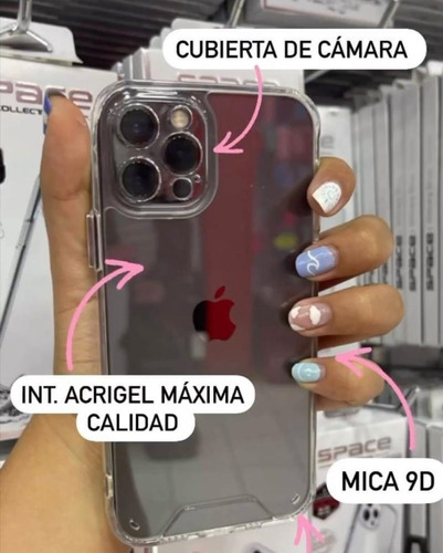 Funda Space Transparente Rígida + Mica De Regalo