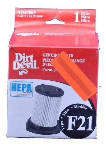 Filtro De Aspiradora Dirt Devil F21