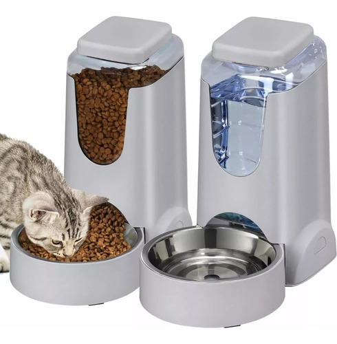 Pack Dispensadores De Comida Y Agua Para Mascotas (oferta) 