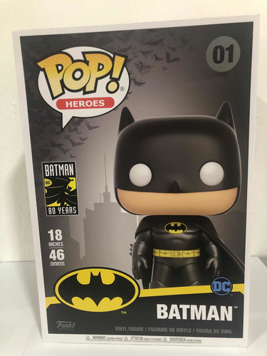 Batman Gigante 01 Dc 80th Aniversario Funko Pop Nuevo