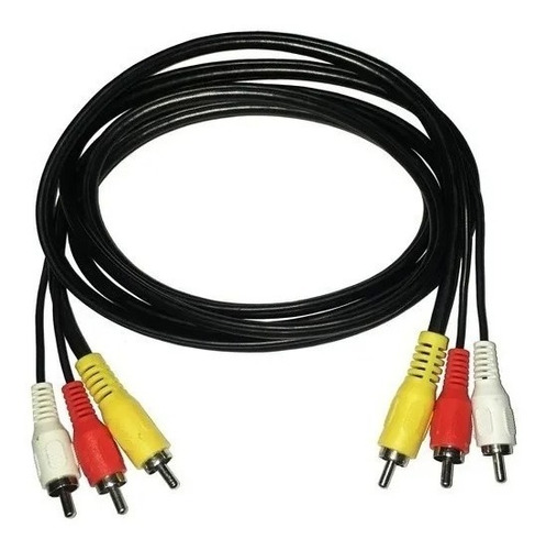 Cable Para Equipos Tv Radio Rca Audio Video 5 Mts 3 Puntas