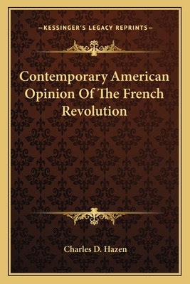 Libro Contemporary American Opinion Of The French Revolut...