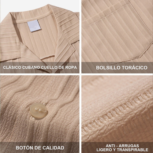 Camisas Manga Corta Conjuntos Hombre Casual 2pz