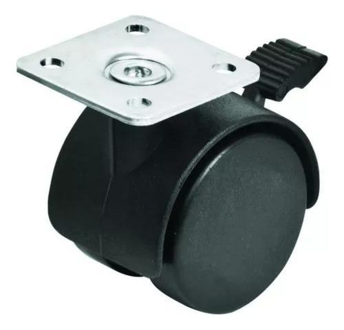 Rueda Para Silla Oficina Dual Base Con Freno 50mm